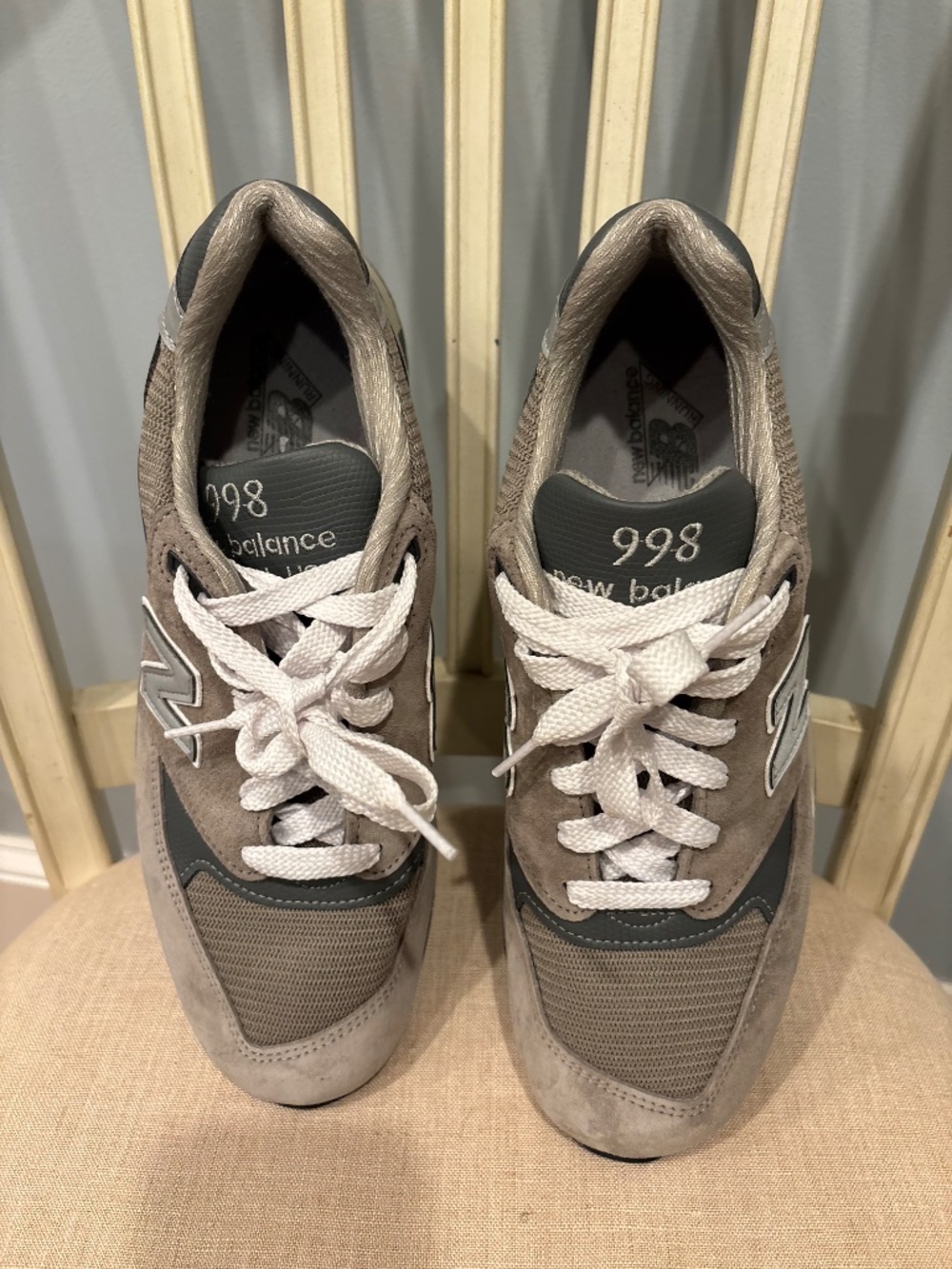 New Balance 998 Mens Size 9.5 Made in USA Grey Silver Classic Sneaker U998GR - Picture 4 of 6